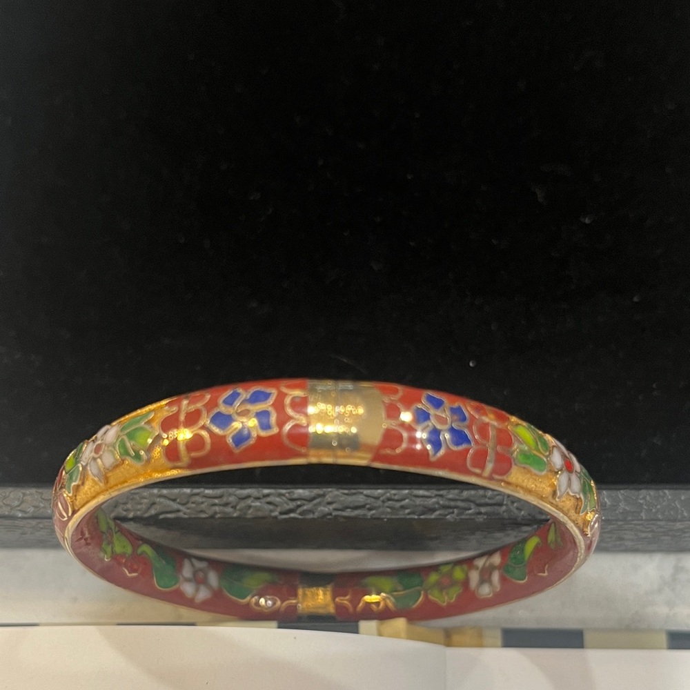 Cloisonné Bangle Bracelet